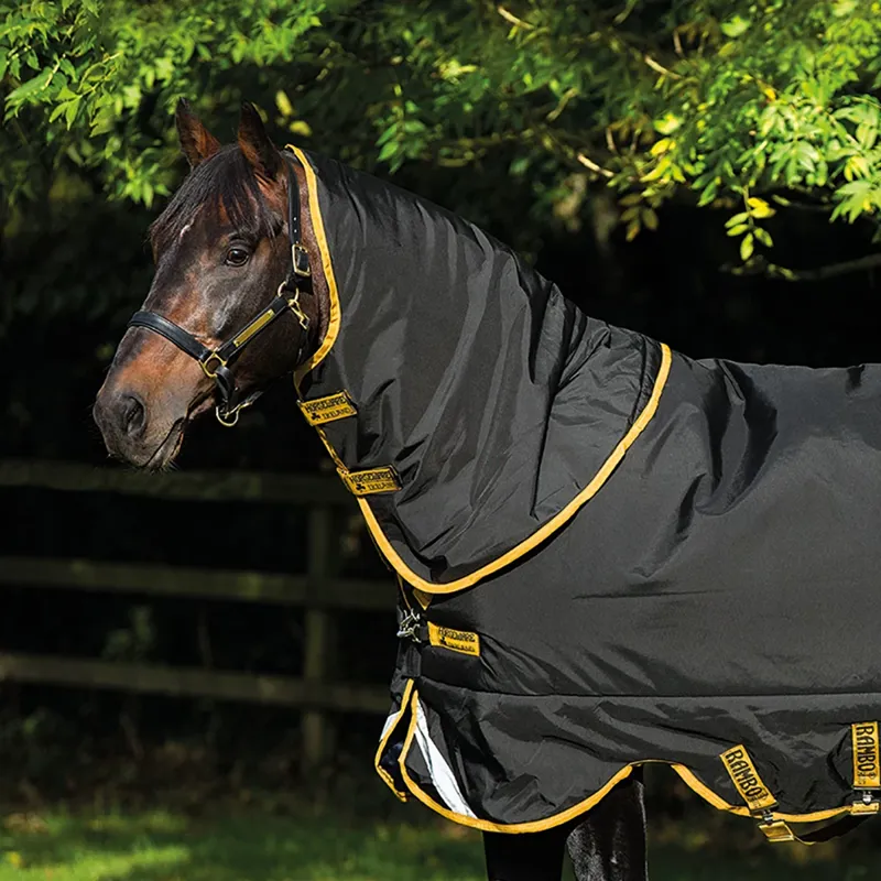 Horseware Rambo Supreme Light Hood 0g - Black/Gold